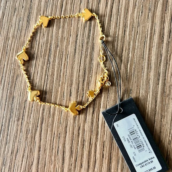 NWT Kate Spade Spot The Spade Metal Scatter Bracelet - Picture 3 of 3